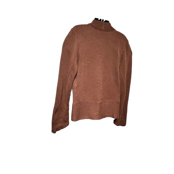 BRUNELLO CUCINELLI Sweater Linen Brown Cardigan Long Sleeve Brown Button XL - Picture 2 of 14